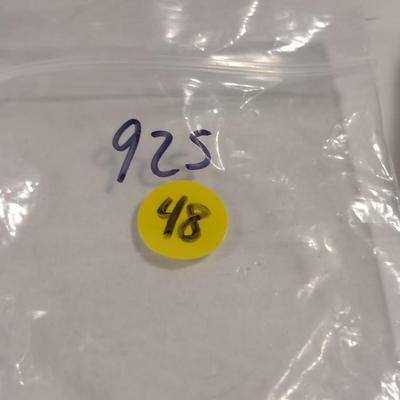 Three Sterling Silver and Stone Rings (#48)