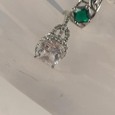 Three Sterling Silver and Stone Rings (#49)