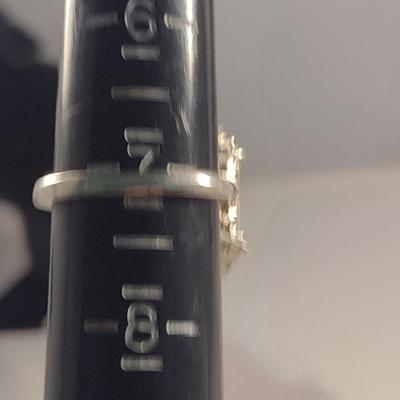 Three Sterling Silver and Stone Rings (#49)