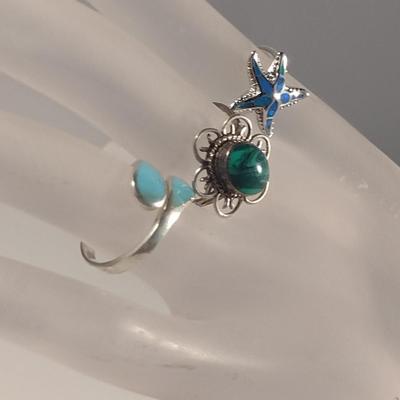 Three Sterling Silver Rings (#51)