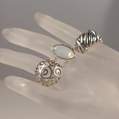 Three Sterling Silver Rings (#52)