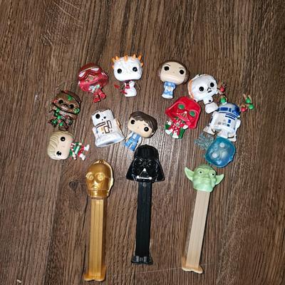 Vintage Star Wars Funko Mini Pop and Pez Dispensers