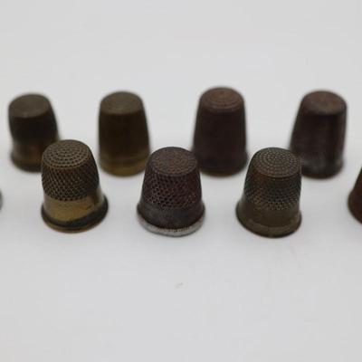 Collection of Antique Sewing Thimbles (11)
