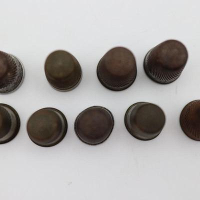 Collection of Antique Sewing Thimbles (11)