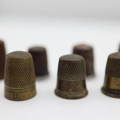 Collection of Antique Sewing Thimbles (11)