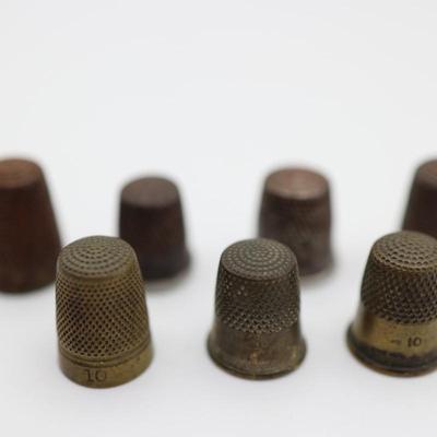 Collection of Antique Sewing Thimbles (11)