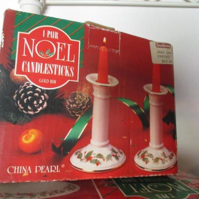Noel Porcelain Candles & Serving Bowls