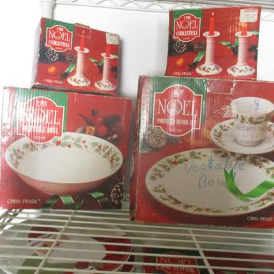 Noel Porcelain Candles & Serving Bowls