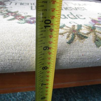 Friends Are Flowers That Never Fade Embroidered Storage Foot Stool