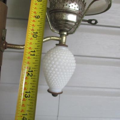 Milk Glass Tension Lamp