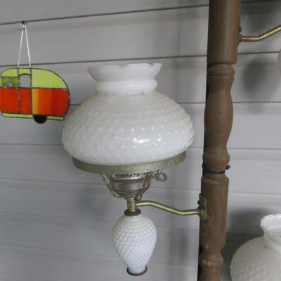 Milk Glass Tension Lamp