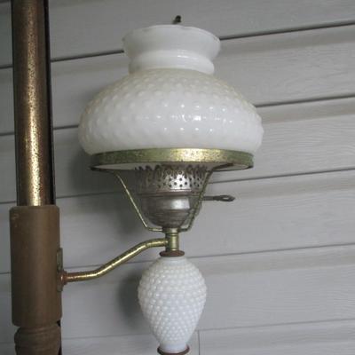 Milk Glass Tension Lamp