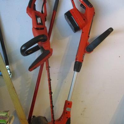 Electric Black & Decker Trimmer & Battery Operated Weed Eater