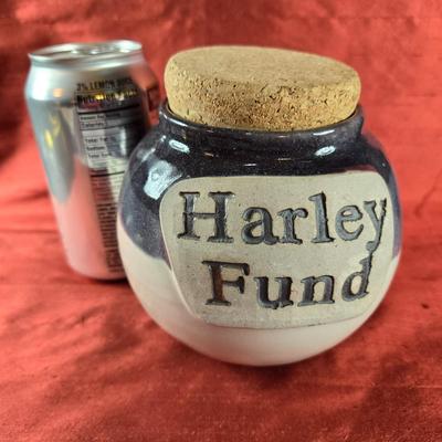 "Harley Fund" Pottery Bank Jar