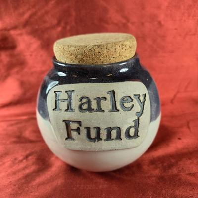 "Harley Fund" Pottery Bank Jar
