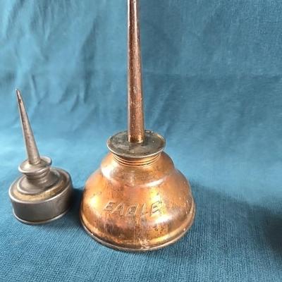 Duo of Eagle Oil Cans