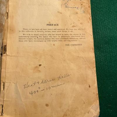 Vintage 1934 Recipe Book