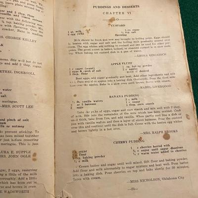 Vintage 1934 Recipe Book