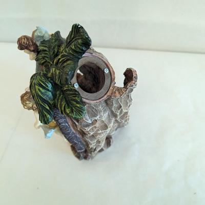 Gilded Nativity Music Box & Angel Figurine