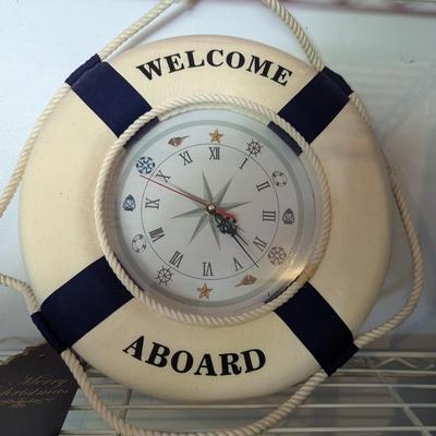 Battery Operated Welcome Aboard Clock