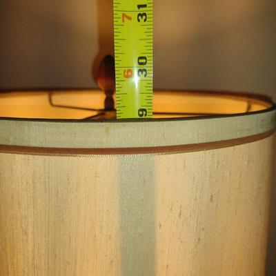 Pair of Lamps with Hand Painted Ceramic Bases