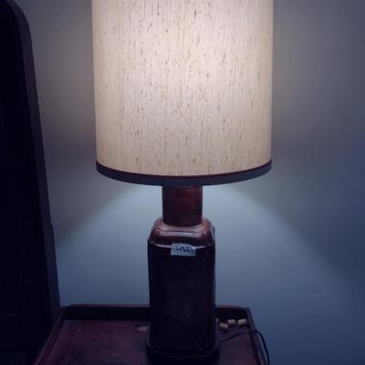 Pair of Lamps with Hand Painted Ceramic Bases