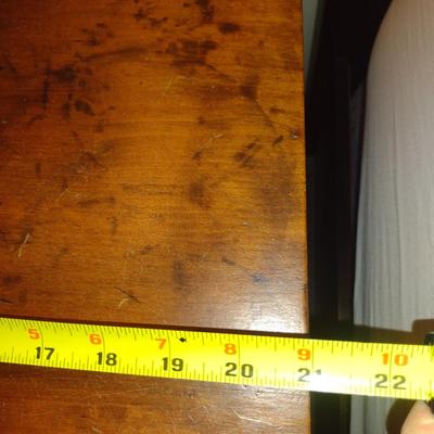 Antique Wooden Side Table with Two Drawers