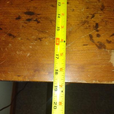 Antique Wooden Side Table with Two Drawers