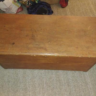 Vintage Wooden Blanket Storage Trunk