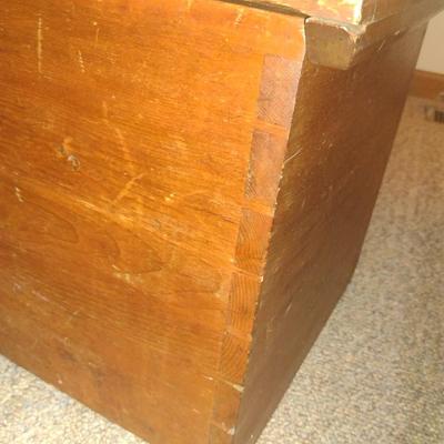 Vintage Wooden Blanket Storage Trunk