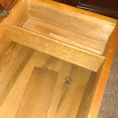 Vintage Wooden Blanket Storage Trunk