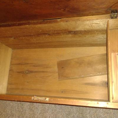 Vintage Wooden Blanket Storage Trunk