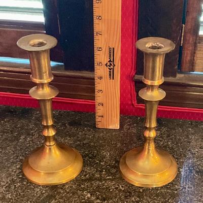 Brass heavy made in India Candlesticks pair