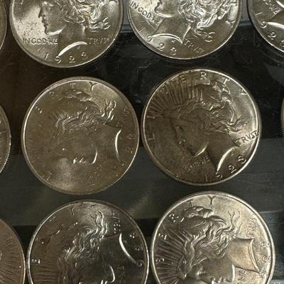 See pics Lot of 40 Peace Dollars U S COIN