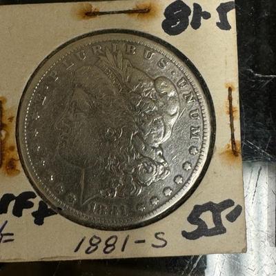 1871 S MORGAN VF+ U S COIN SILVER 1$