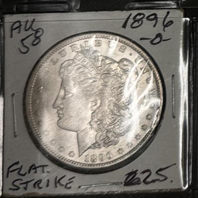 1896 O MORGAN FLAT STRIKE A U 58
