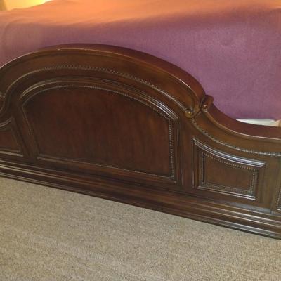 Schnadig Queen Sized Bed with Wooden Head and Foot Boards