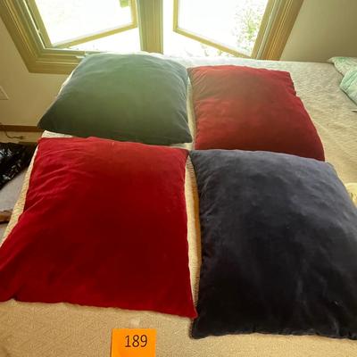 Assorted throw pillows
