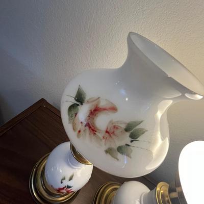 Pair of Milk Glass lamps
