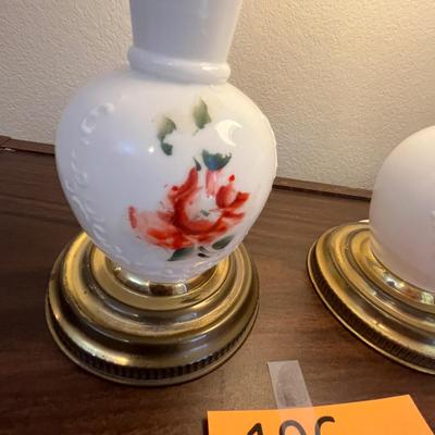 Pair of Milk Glass lamps