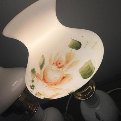Pair of Milk Glass lamps