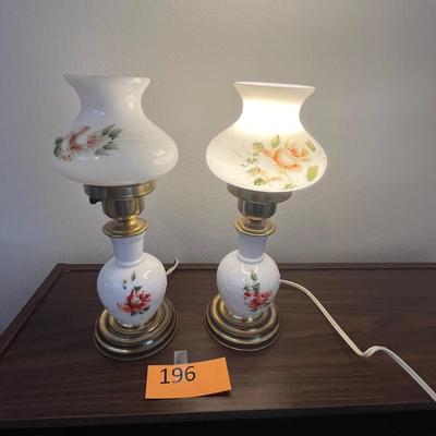 Pair of Milk Glass lamps