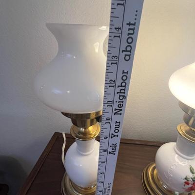Pair of Milk Glass lamps