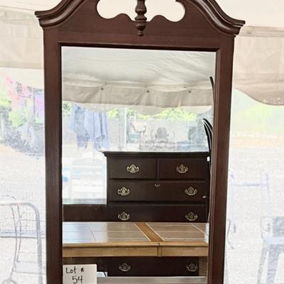 Lot# 054 Vintage Nine Drawer Dresser with Detachable Mirror