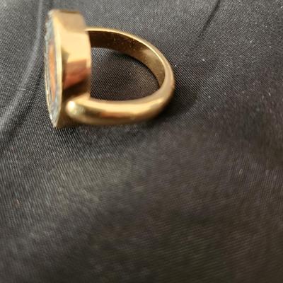 Ancient Roman Carnelian Intaglio set in Gold Ring