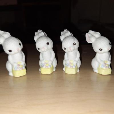 4 Bunny Figurines