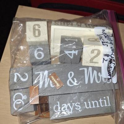 Assorted Wedding countdown pieces