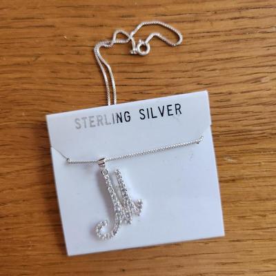 Sterling Silver Initial Necklace