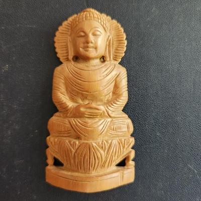 Wood Buddha Statuette