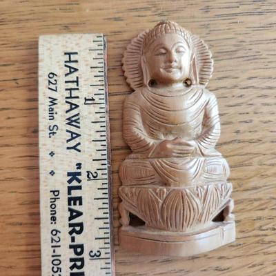Wood Buddha Statuette